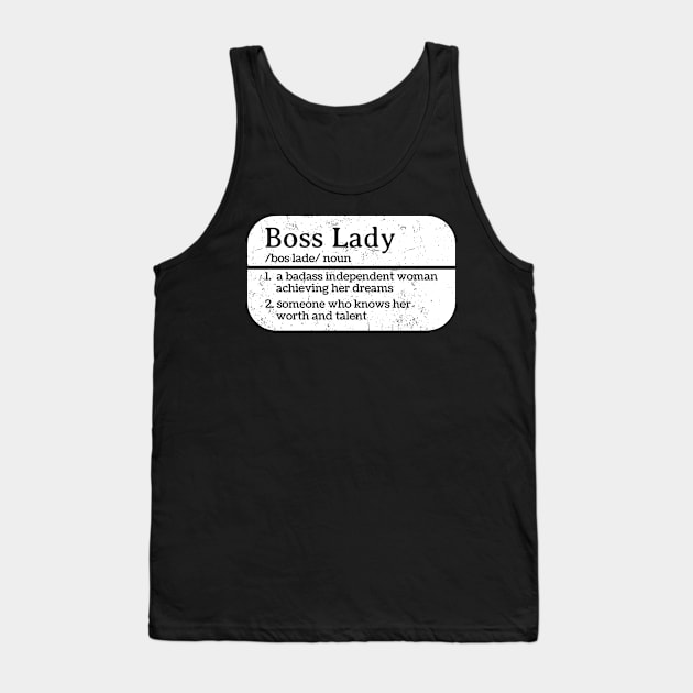 Boss Lady Boss Lady - Dictionary Board Style Tank Top by Can Photo